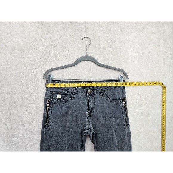 Crest Women Jeans 5/6 Gray Cotton Blend Low Rise Straight Slim Ankle Denim - Picture 7 of 16